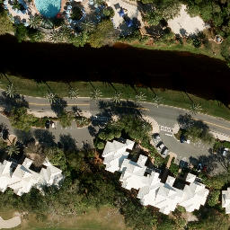 Sand Volleyball Court, Celebration, FL — aerial view