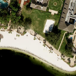 Sand Volleyball Court at Disney's Beach Club Resort — aerial view