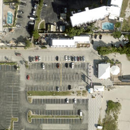 Sand Volleyball Court, Cape Canaveral, FL — aerial view