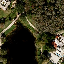 Sand Volleyball Court, Celebration, FL — aerial view