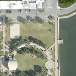 Sand Volleyball Court, Rockledge, FL — aerial view