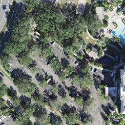 Sand Volleyball Court, Celebration, FL — aerial view