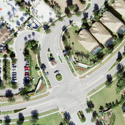 Sand Volleyball Court, Four Corners, FL — aerial view