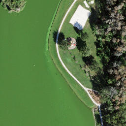 Sand Volleyball Court, Campbell, FL — aerial view