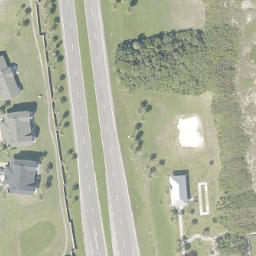 Sand Volleyball Court, Cocoa Beach, FL — aerial view