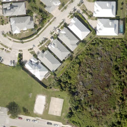 Sand Volleyball Court, Viera East, FL — aerial view