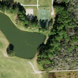 Sand Volleyball Court, Wesley Chapel, FL — aerial view