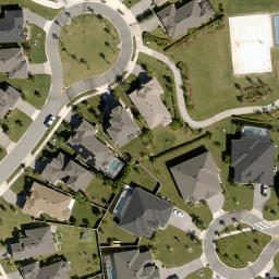 Sand Volleyball Court, Viera West, FL — aerial view