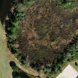 Sand Volleyball Court, Wesley Chapel, FL — aerial view