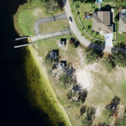 Sand Volleyball Court, Land O' Lakes, FL — aerial view