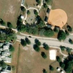 Sand Volleyball Court, Poinciana, FL — aerial view
