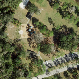 Sand Volleyball Court, Northdale, FL — aerial view