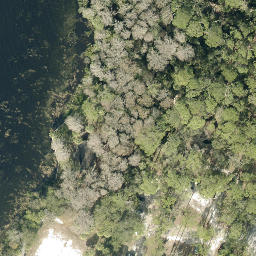 Sand Volleyball Court, East Lake, FL — aerial view