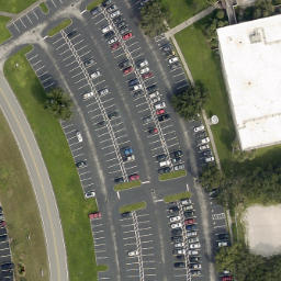 Sand Volleyball Court, West Melbourne, FL — aerial view