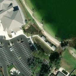 Sand Volleyball Court, Auburndale, FL — aerial view