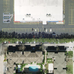 Sand Volleyball Court, Temple Terrace, FL — aerial view