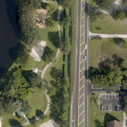 Sand Volleyball Court, West Melbourne, FL — aerial view