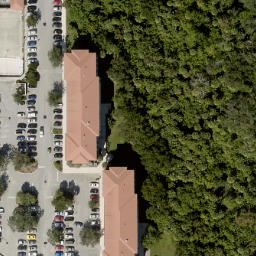 Sand Volleyball Court, Melbourne, FL — aerial view