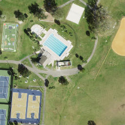 Sand Volleyball Court, Carrollwood Village, FL — aerial view