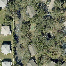 Sand Volleyball Court, Oldsmar, FL — aerial view