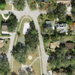 Sand Volleyball Court, Temple Terrace, FL — aerial view