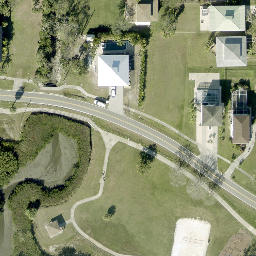 Sand Volleyball Court, Oldsmar, FL — aerial view