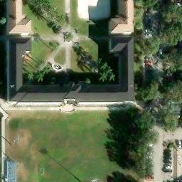 Sand Volleyball Court, Crystal Lake, FL — aerial view