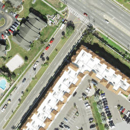 Sand Volleyball Court, Town 'n' Country, FL — aerial view