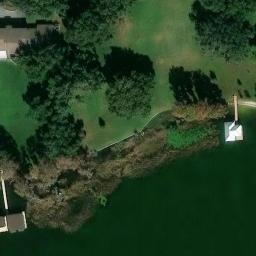 Sand Volleyball Court, Cypress Gardens, FL — aerial view