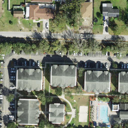 Sand Volleyball Court, Egypt Lake-Leto, FL — aerial view