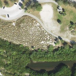 Sand Volleyball Court, Town 'n' Country, FL — aerial view