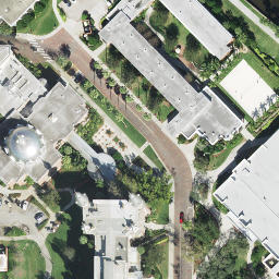 Sand Volleyball Court, Tampa, FL — aerial view