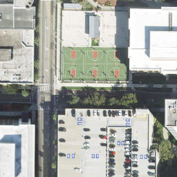 Sand Volleyball Court, Tampa, FL — aerial view