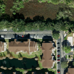 Sand Volleyball Court, Brandon, FL — aerial view