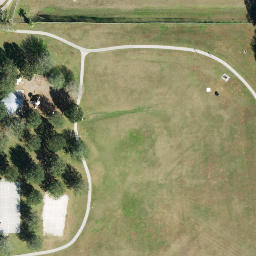 Sand Volleyball Court, Valrico, FL — aerial view