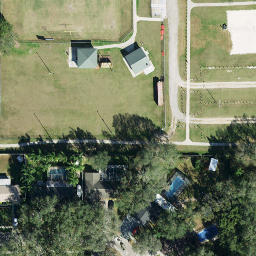 Sand Volleyball Court, Valrico, FL — aerial view