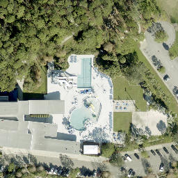 Sand Volleyball Court, Largo, FL — aerial view