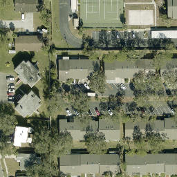 Sand Volleyball Court, South Highpoint, FL — aerial view