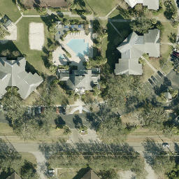 Sand Volleyball Court, St. Petersburg, FL — aerial view