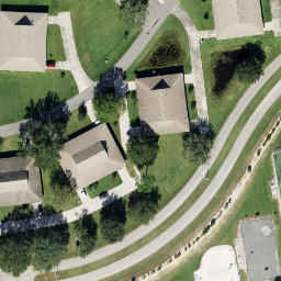 Sand Volleyball Court, Crooked Lake Park, FL — aerial view