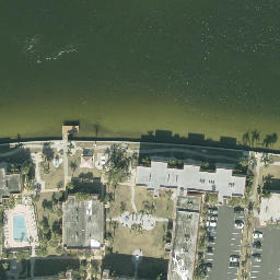 Sand Volleyball Court, Lealman, FL — aerial view