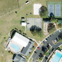 Sand Volleyball Court, Balm, FL — aerial view