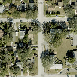 Sand Volleyball Court, St. Petersburg, FL — aerial view