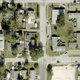 Sand Volleyball Court, St. Petersburg, FL — aerial view