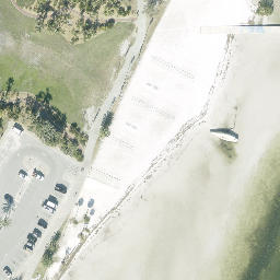 Sand Volleyball Court, St. Petersburg, FL — aerial view
