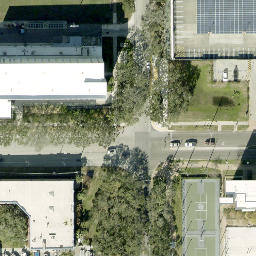 Sand Volleyball Court, St. Petersburg, FL — aerial view