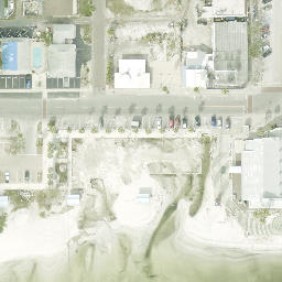 Sand Volleyball Court, Gulfport, FL — aerial view