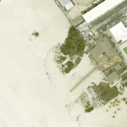 Sand Volleyball Court, Saint Pete Beach, FL — aerial view