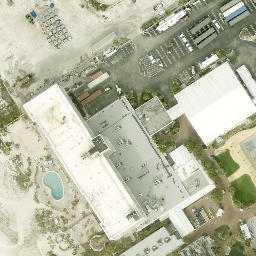Sand Volleyball Court, Saint Pete Beach, FL — aerial view