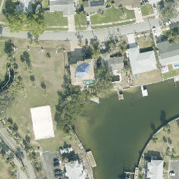 Sand Volleyball Court, St. Petersburg, FL — aerial view